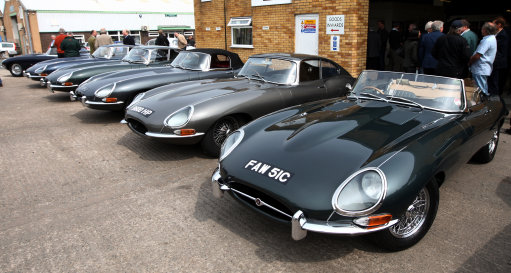 CMC with a line-up of classic E-Type Jags