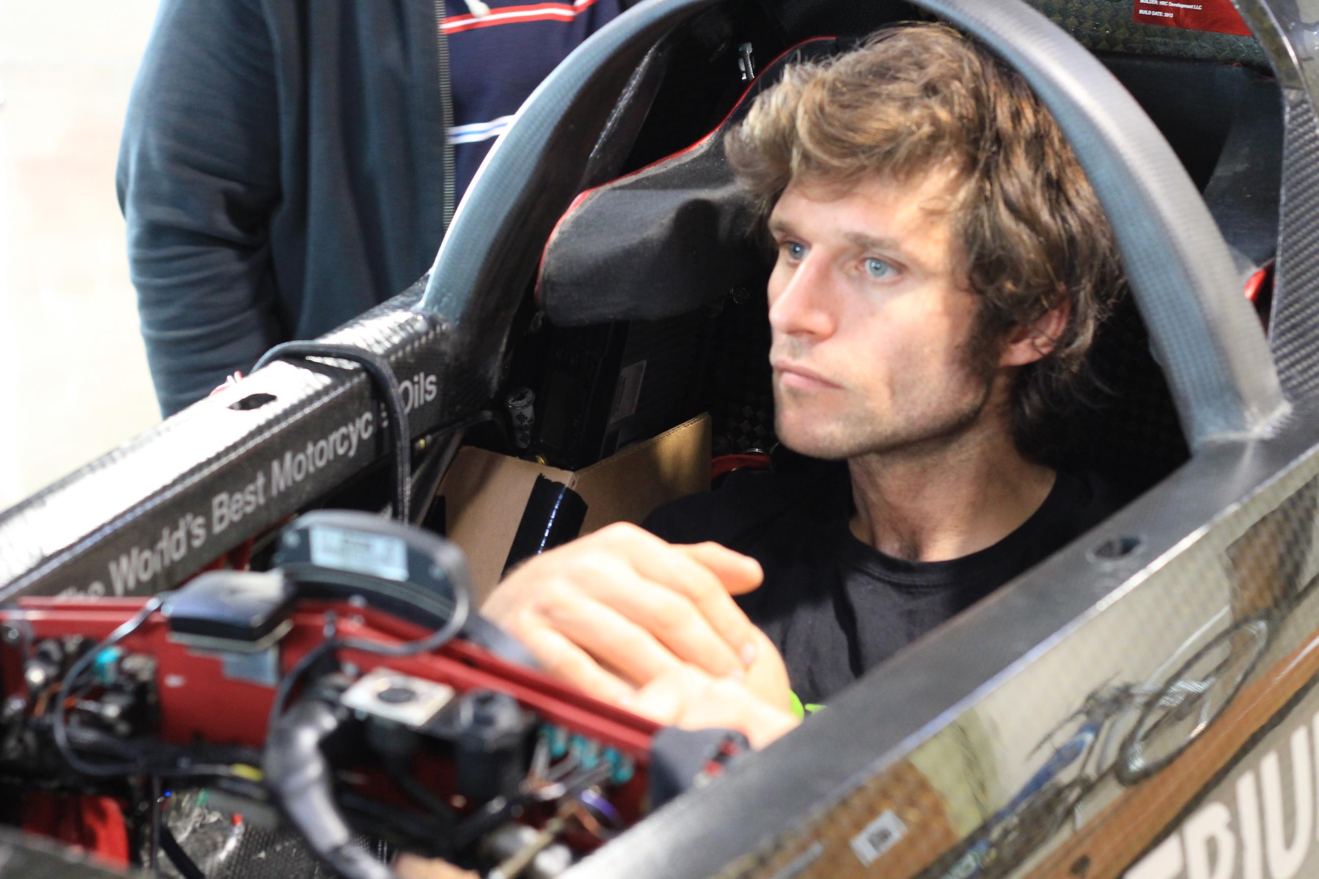 Guy Martin in Triumph Motorcycle land speed record attempt