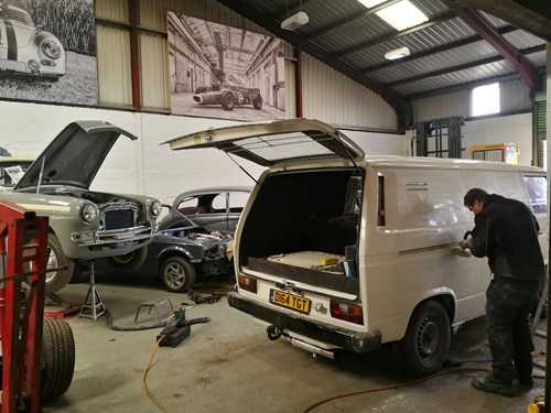 Our VW T25 being restored