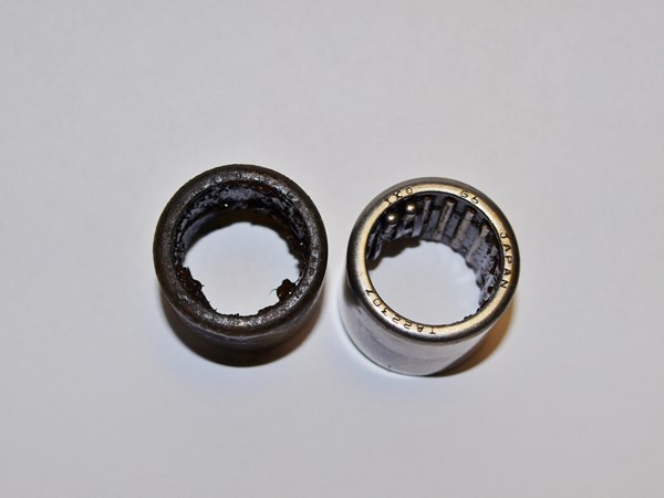 Bearings sitting on white piece of paper