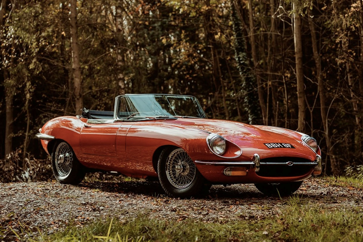 Red 1968 Jaguar E-type Series  I½ Roadster