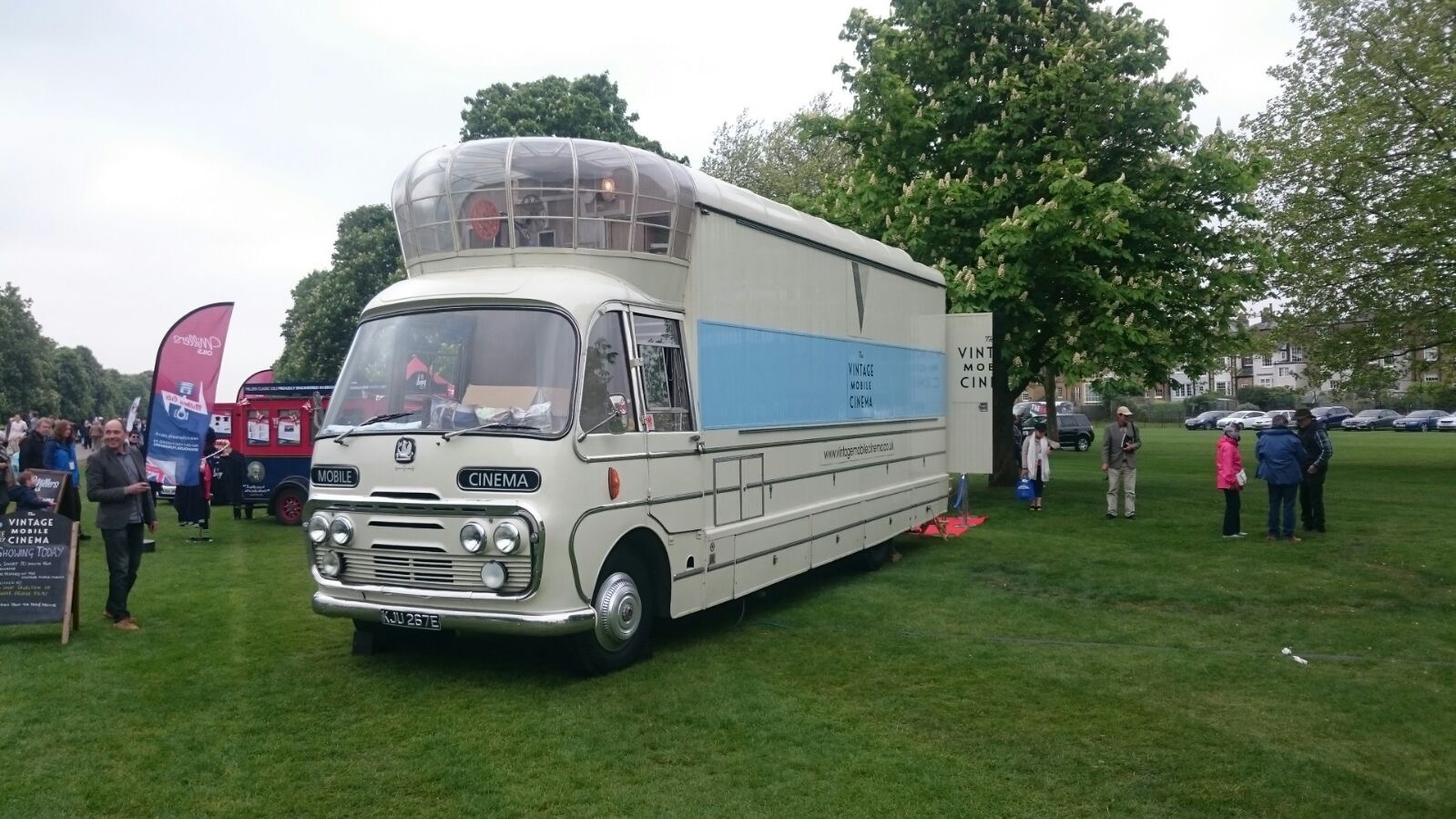 Classic van parked on grass