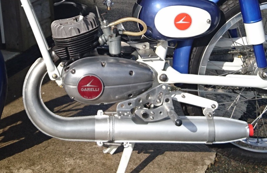 Close up of bike engine