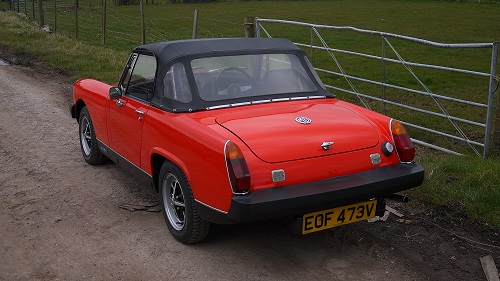 Red 1980 MG Midget