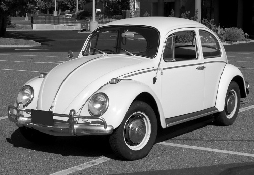 White Volkswagen Beetle