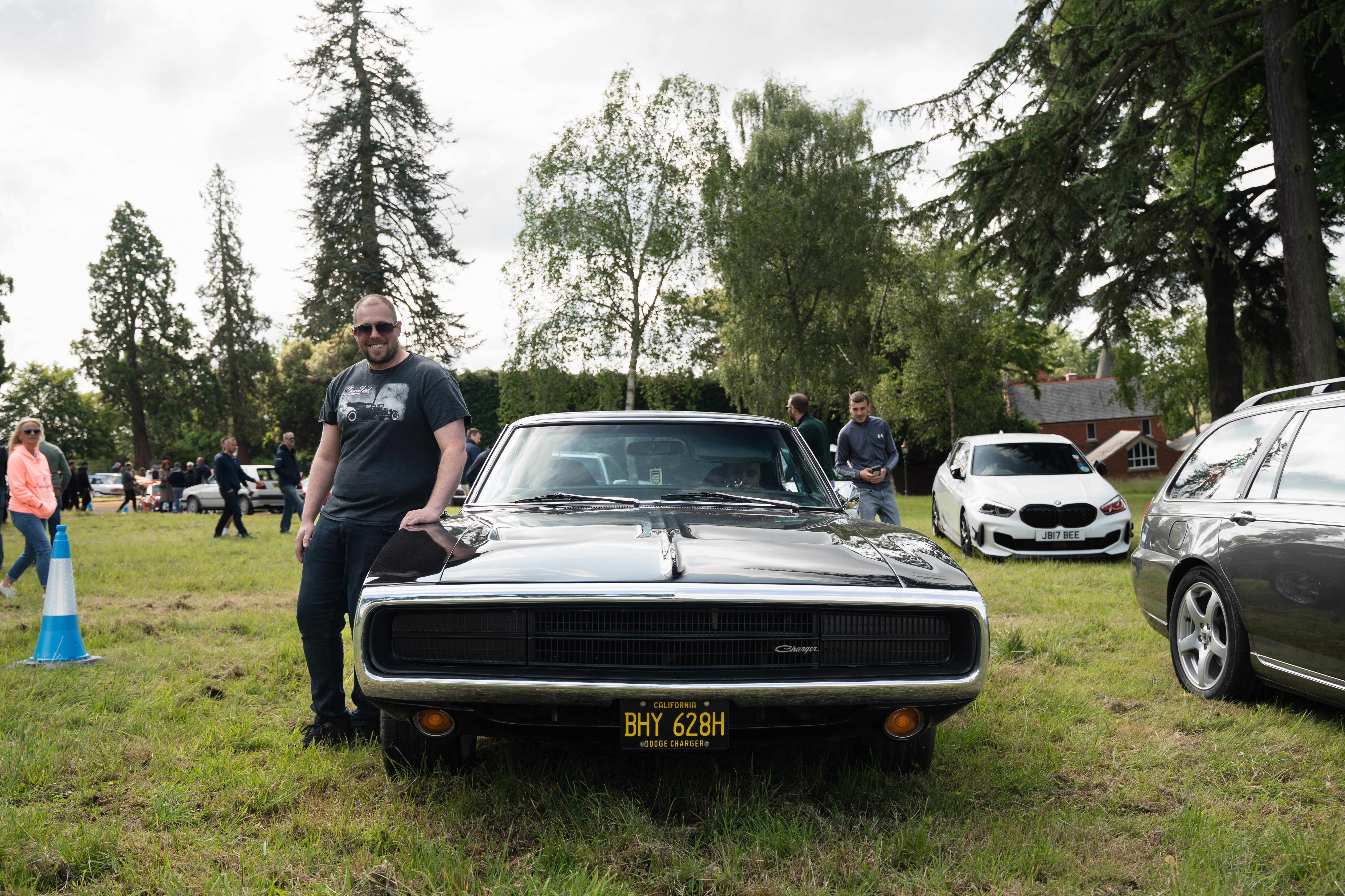 Kyle With His 1970 Black Dodge Charger