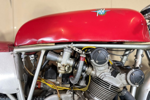 Close up of a classic bike engine
