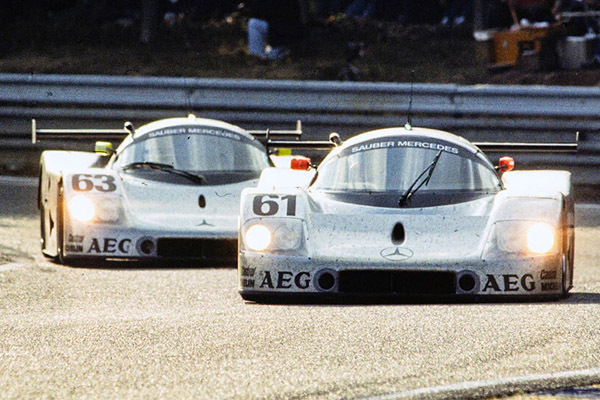 2 Silver 1987 Sauber Mercedes C9 Racing Courtesy of Motorsport Images