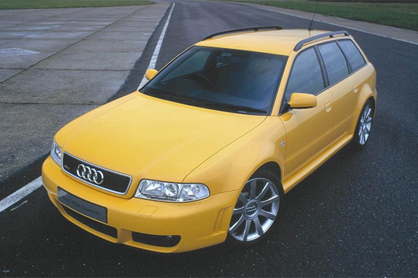 Yellow 2000 Audi RS4 Avant B5