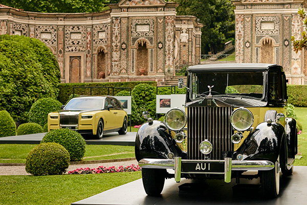 Black 1937 Phantom III Sedanca De Ville And Modern Phantom