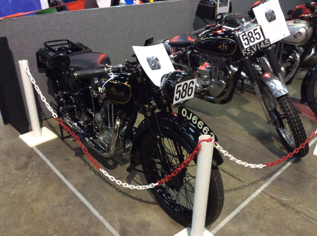 Black Sunbeam motorcycle