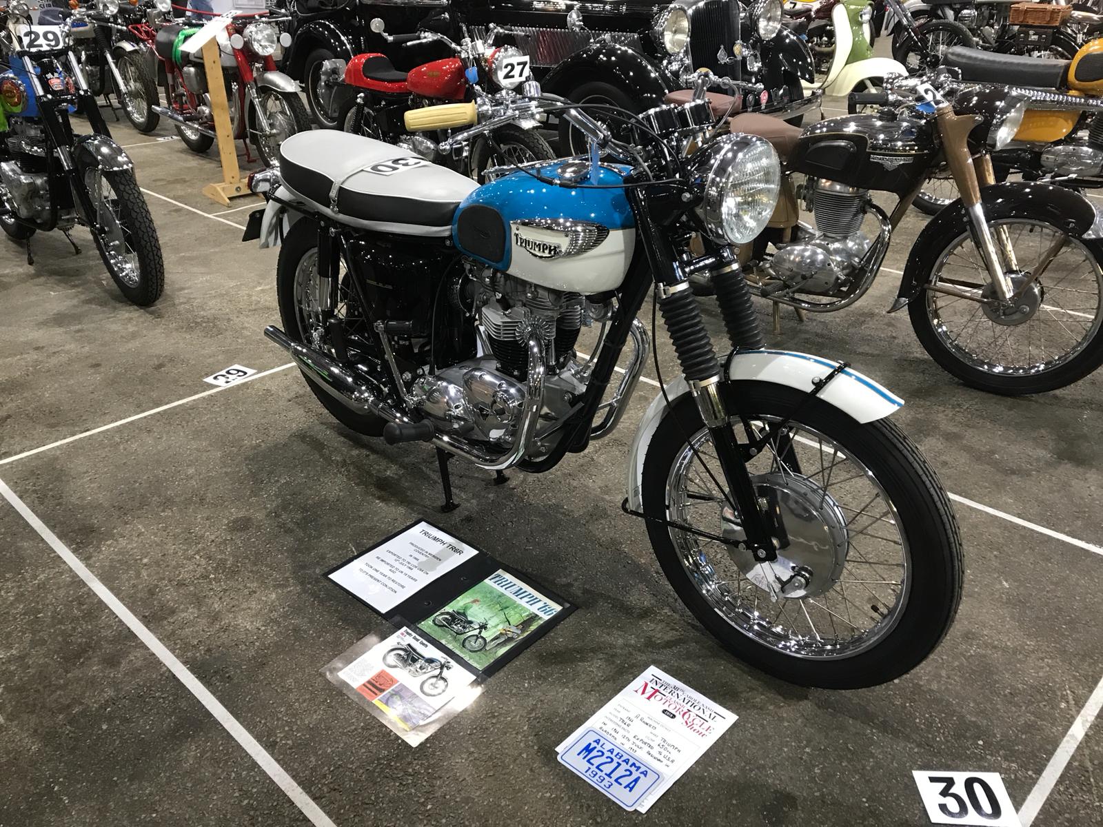 1st place in the classic category the 1966 Triumph TR6R 650cc
