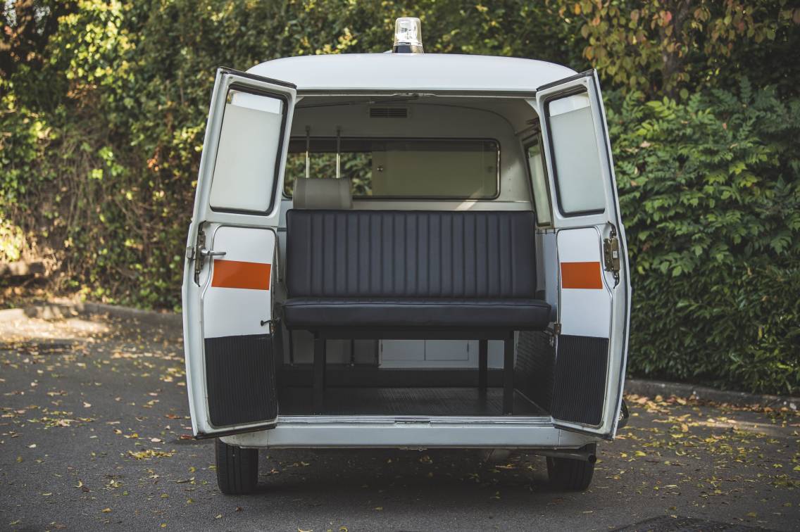 Inside a classic camper