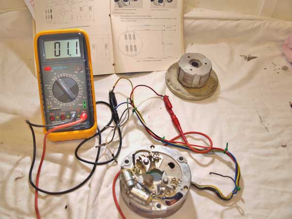 Using multi-meter to measure various coils for specific resistance