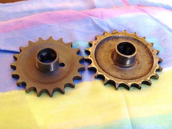 Old and new sprocket