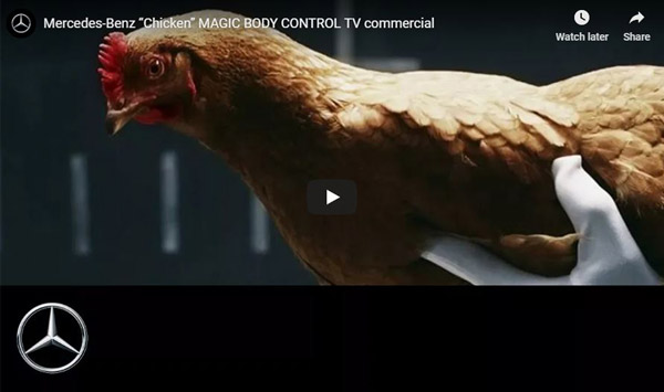 Screenshot Mercedes Benz car advert