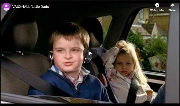 Screenshot of Vauxhall car advert
