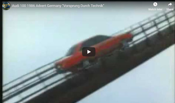 Screen shot of Audi advert
