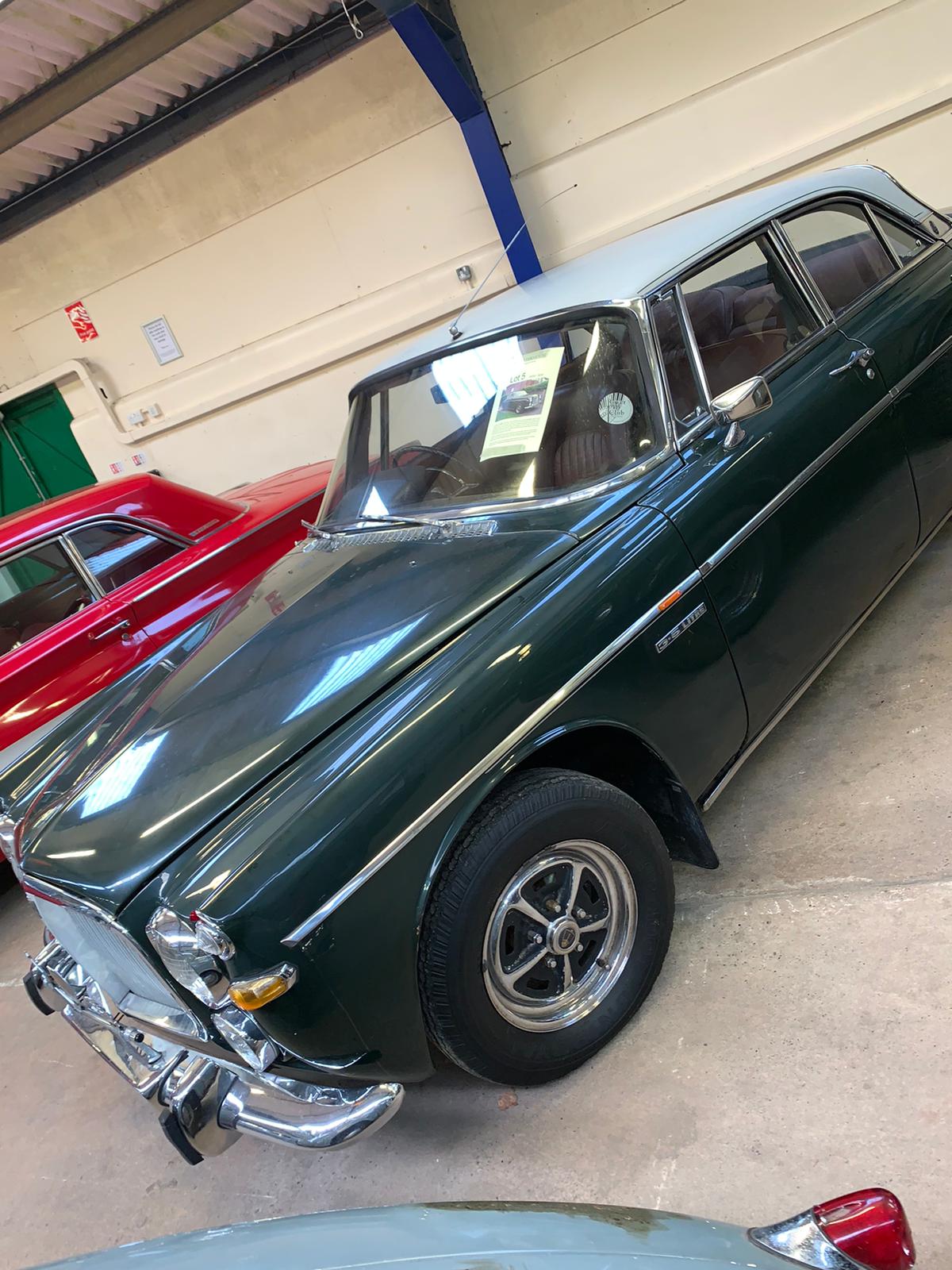 British green auction car