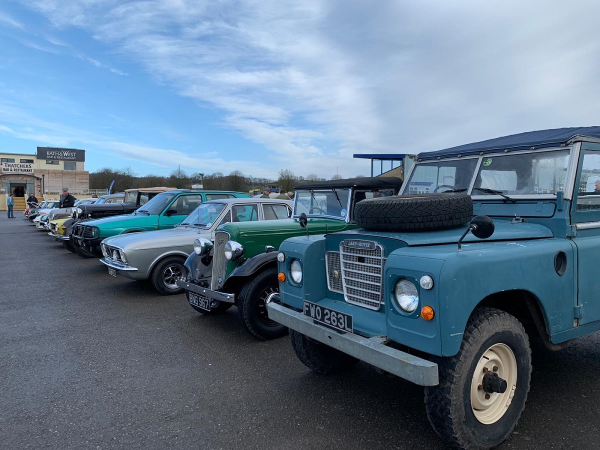 An eclectic mix in the classic car park