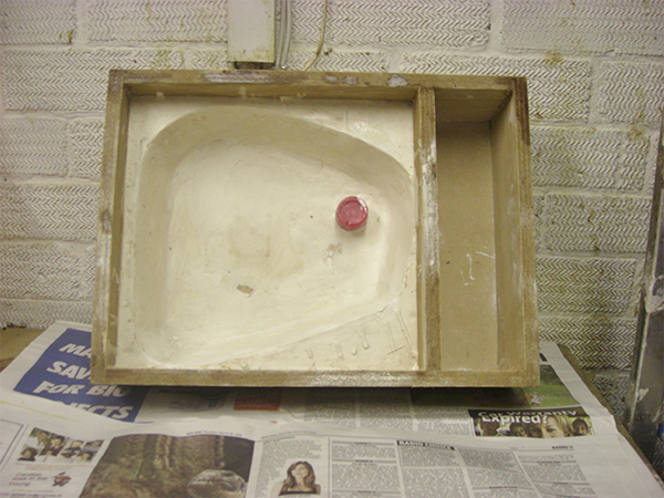 Basic mould sitting on newspaper