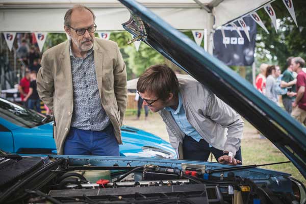 Harry & Alex judging a car