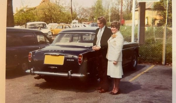 Paul and his wife on their wedding day