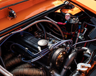 Orange car with engine revealed