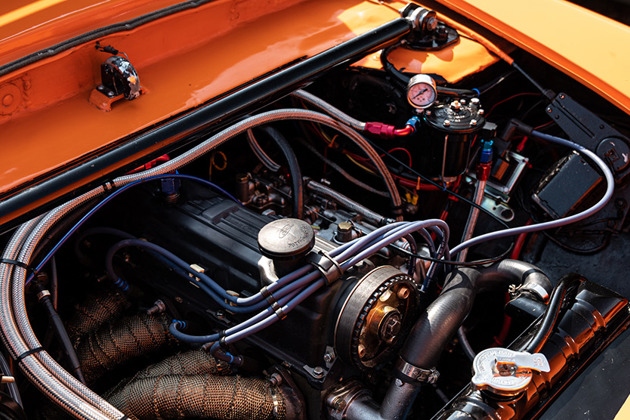 Orange car with engine revealed