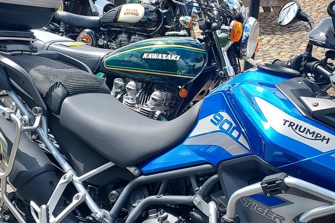 Triumph Tiger 900 and Kawasaki 900