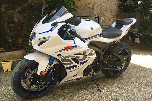 White Suzuki GSXR
