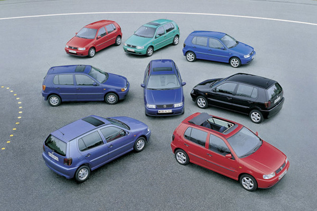8-1994-2002-volkswagen-polo-mk3-in-blue-red-black-n-green