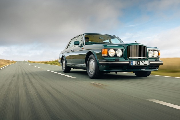 Bentley Turbo R driving along a road