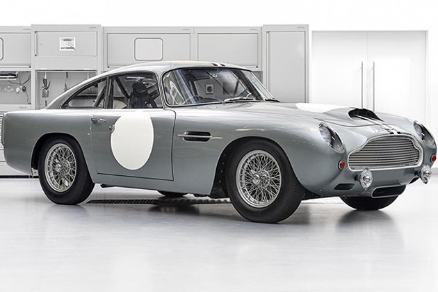 silver-aston-martin-db4-gt-continuation-in-a-show-room