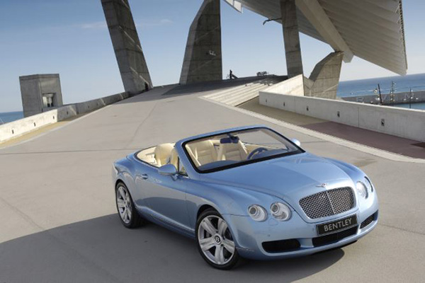 Metallic Baby Blue 2006 Bentley Continental GTC Convertible