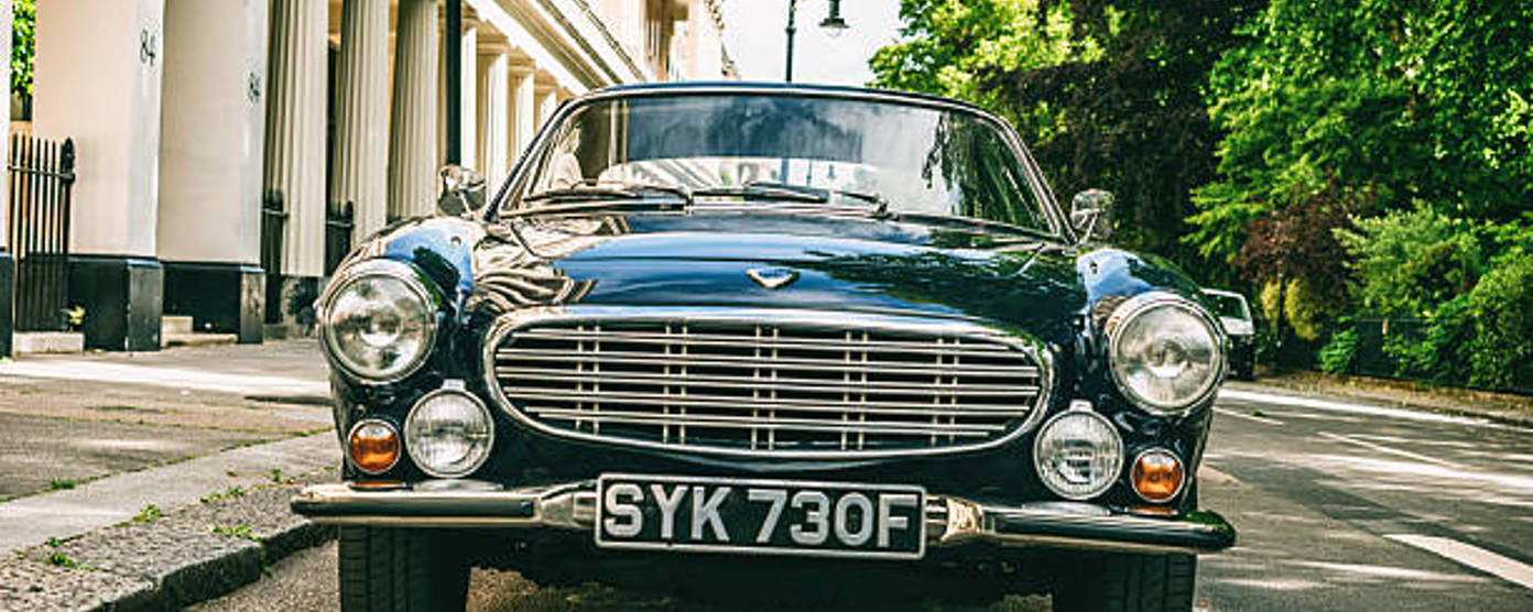 1967 Blue Volvo 1800s on a London street