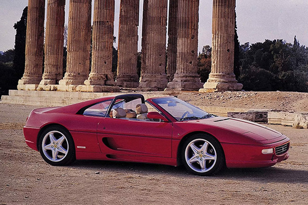 red-ferrari-f355-spider-engine-gts-temple-of-olympian-zeus-athens-greece