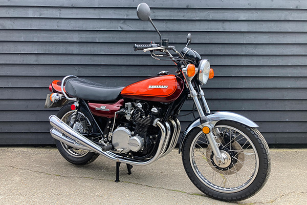 1973 Red Tanked Kawasaki Z1 Motorbike