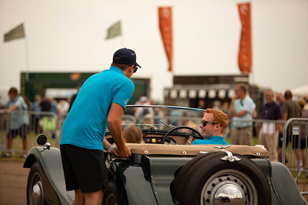 Rear View Of A Racing Green 1950-1953 MG TD Car - Credit StartMotor