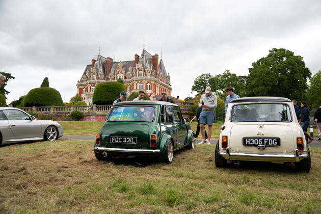 Classic minis at a classic car show