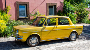 A yellow Simca 1000