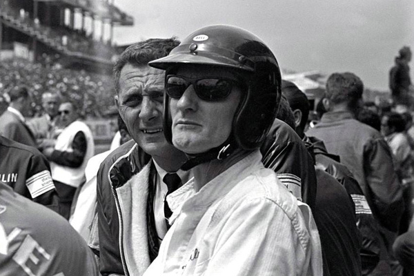 Ken Miles In A Crowd On The Track Before Start Of 1966 Le Mans