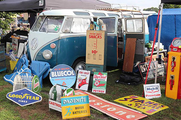 vw-van-with-garage-air-tower-car-related-enamel-signs-for-sale-and-1940s-american-vending-machine
