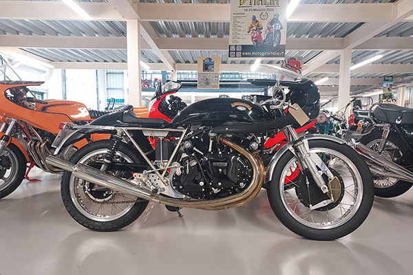 Black 1960 Style Egri Vincent Godet 1300 Cafe Racer Motorbike