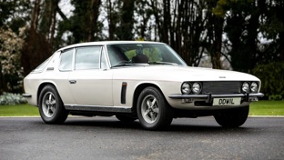 A white 1975 Jensen Interceptor