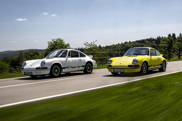 1-white-1-yellow-1970s-porsche-911-carrera-2-7-rs-driven-on-road