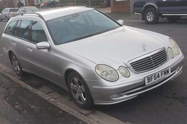 Silver 2002 to 2009 Mercedes Benz E Class W211 Estate