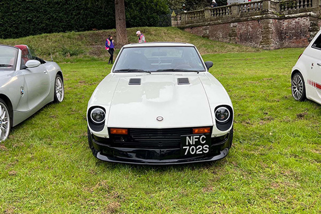 white-datsun-on-grass-at-chateau-impney