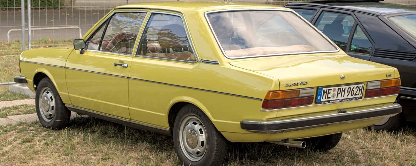 Yellow audi 80