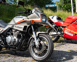 1983 Suzuki XN85 Turbo motorbike red Ducati 851 superbike